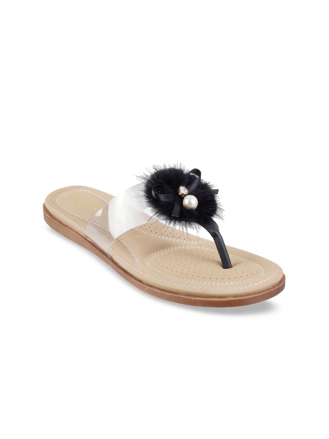 

Metro Women Off-White Embellished Open Toe Flats