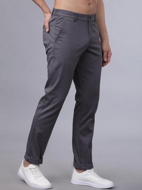 

Horsefly Men Grey Slim Fit Solid Chinos