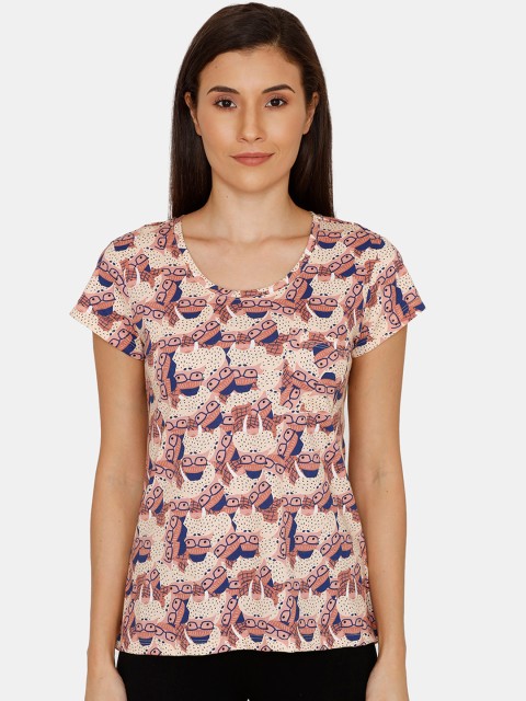 

Zivame Women Pink Printed Top