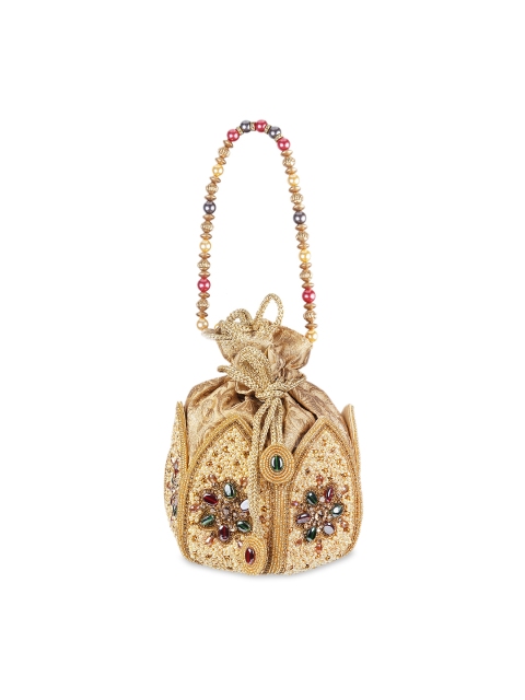 

Metro Gold-Toned Embellished Potli Clutch