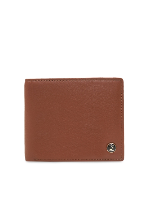 

Da Milano Men Brown Solid Leather Two Fold Wallet