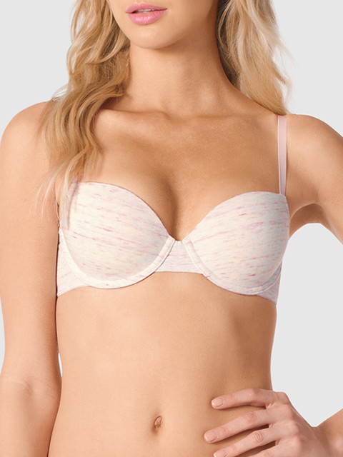 

La Senza Cream-Coloured Printed Underwired Lightly Padded Everyday Bra 11132104-4P8F