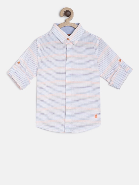 

TALES & STORIES Boys Multicoloured Regular Fit Striped Casual Shirt, Multi