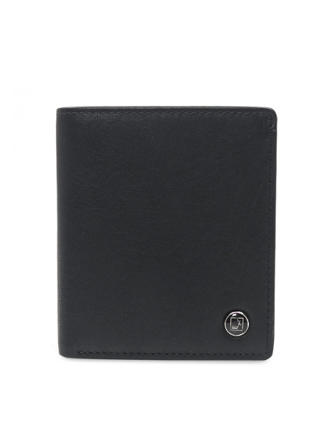 

Da Milano Men Black & Black Solid Two Fold Wallet