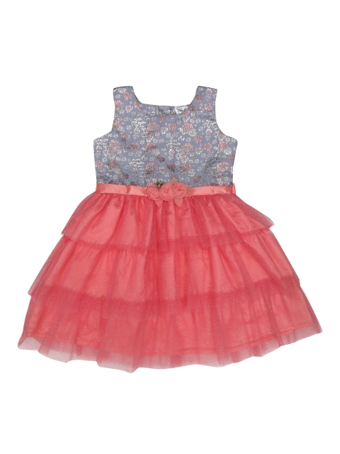 

Doodle Girls Pink Printed Fit and Flare Dress