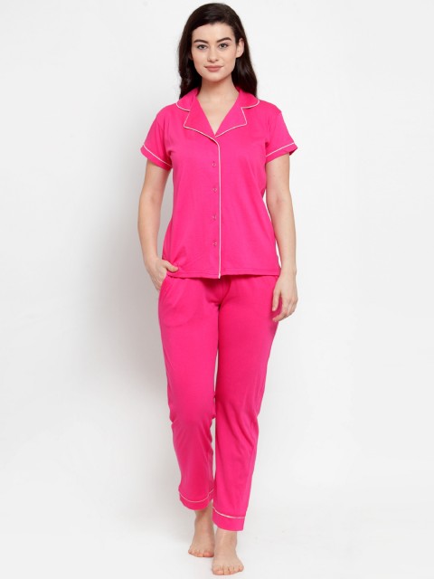 

Secret Wish Women Pink Solid Night suit