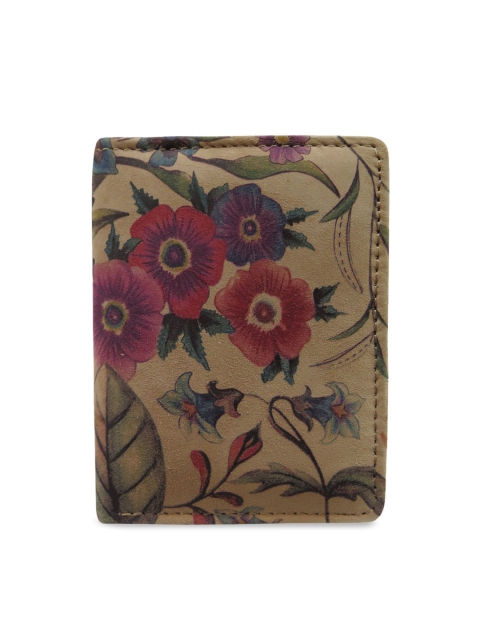 

Spice Art Women Beige & Red Printed Leather Card Holder