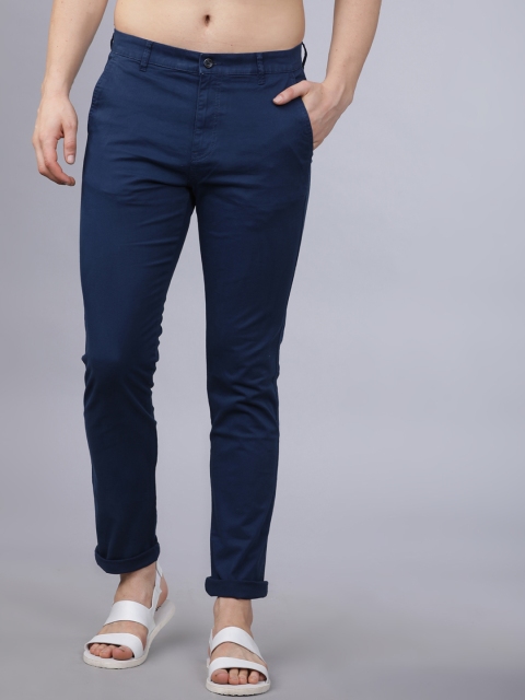 

Horsefly Men Blue Slim Fit Solid Regular Trousers
