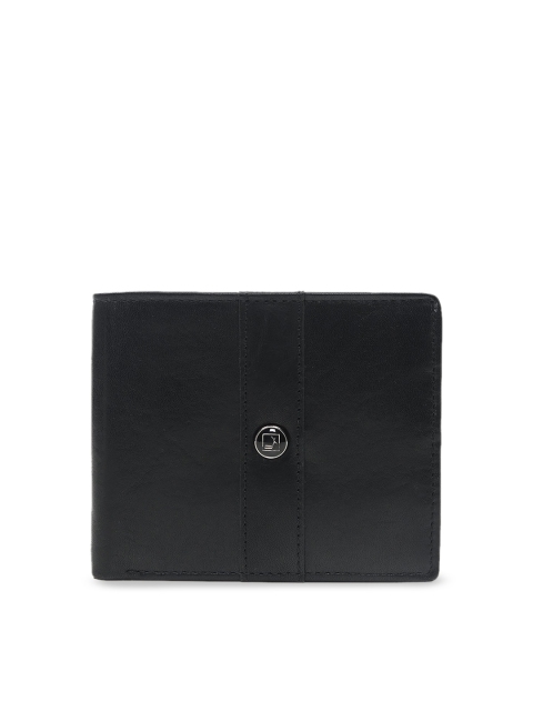 

Da Milano Men Black Solid Two Fold Wallet