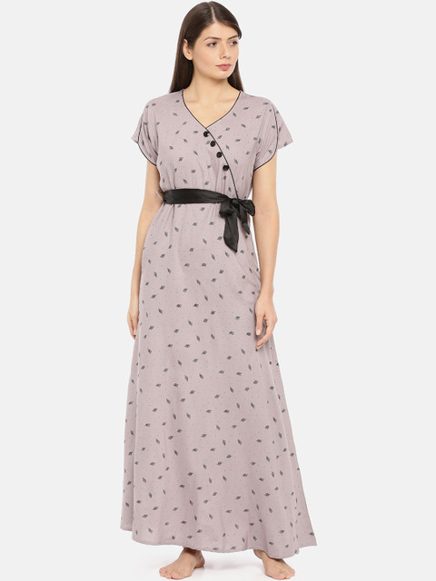 

GOLDSTROMS Women Grey Printed Nightdress