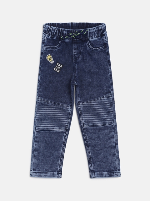 

TALES & STORIES Boys Blue Jogger Mid-Rise Clean Look Jeans