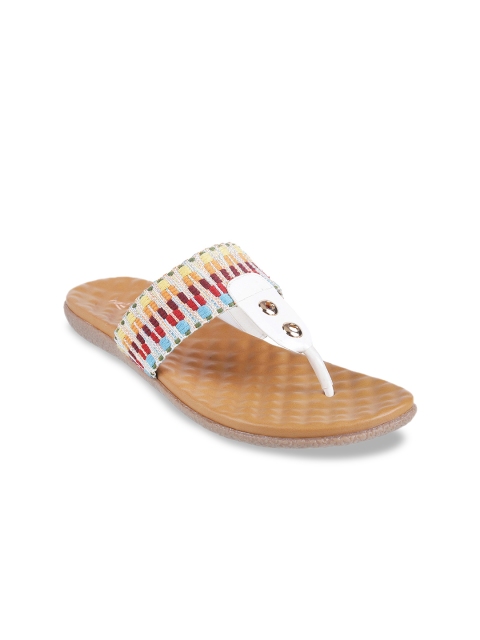 

Metro Women Multicoloured Embroidered Open Toe Flats, Multi