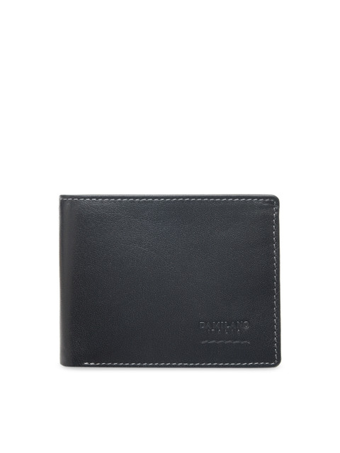 

Da Milano Men Black Solid Two Fold Wallet