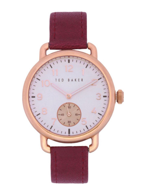 

Ted Baker Women White & Gold-Toned Analogue Watch