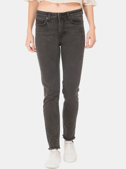 

Aeropostale Women Grey Regular Fit Mid-Rise Clean Look Jeans