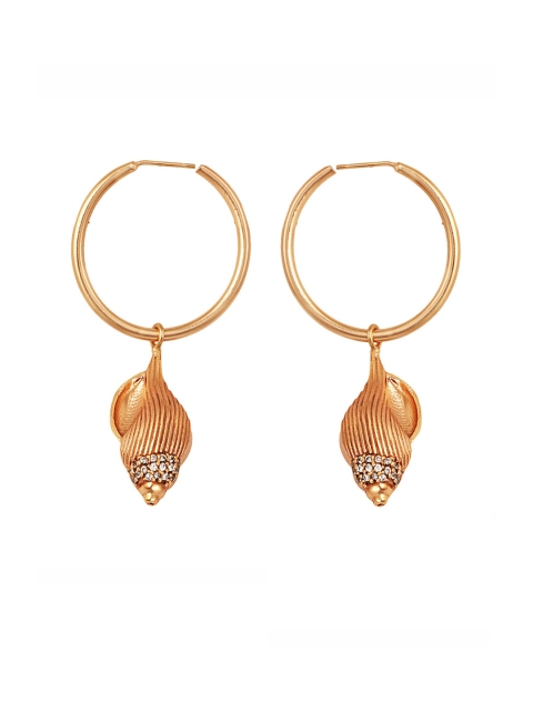 

Zariin Rose Gold-Plated Circular Drop Earrings
