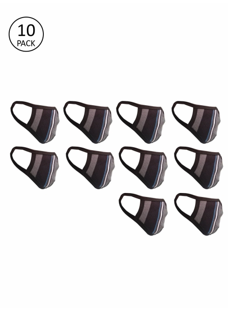 

nestroots Unisex Pack Of 10 2 Ply Outdoor Protective Face Masks, Black