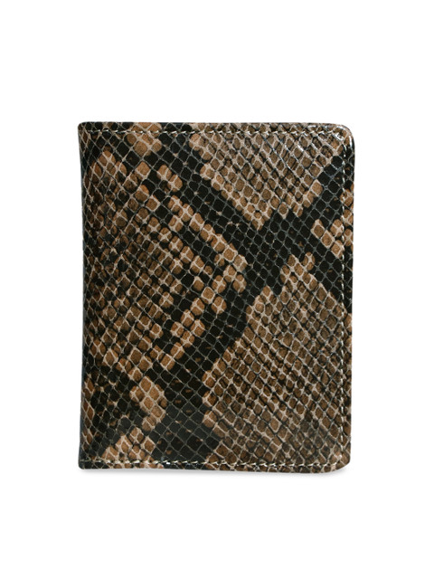 

Spice Art Women Brown & Black Snake Skin Printed Two Fold Wallet