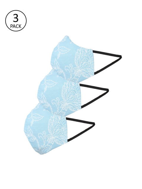 

Swiss Design Unisex 3 Pcs Blue 3-Ply Reusable Cloth Masks