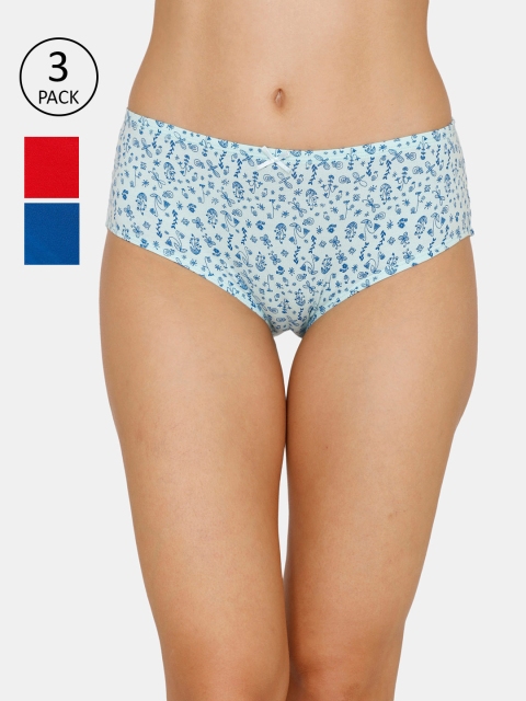 

Zivame Women Pack of 3 Assorted Hipster Briefs ZI2420FASHDGREY
