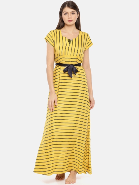 

GOLDSTROMS Yellow & Black Striped Nightdress