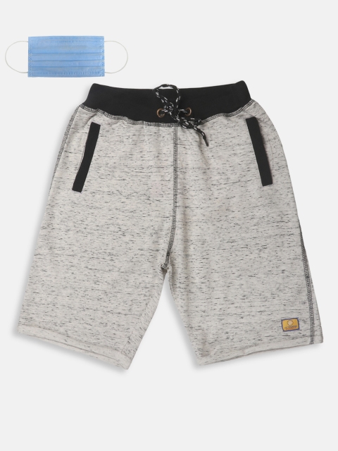 

Lil Tomatoes Boys Off-White Solid Regular Fit Shorts