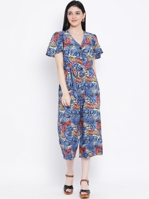 

Oxolloxo Women Multicoloured Printed Culotte Jumpsuit, Multi