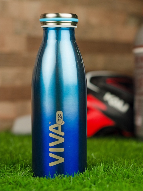 

VIVA h2o Blue Solid Double Wall Stainless Steel Vaccum Insulated Water Bottle 600 ml