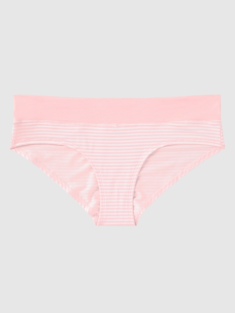 

La Senza Women Pink & White Striped Mid-Rise Hipster Briefs 11129479-3P7O