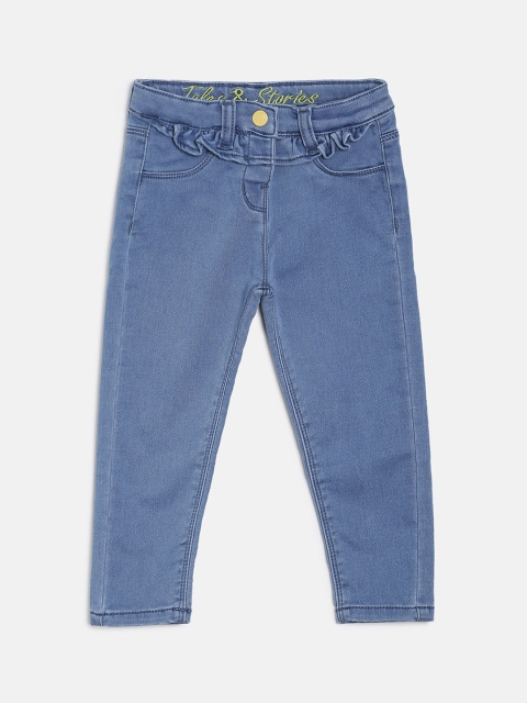 

TALES & STORIES Girls Blue Slim Fit Mid-Rise Clean Look Stretchable Jeans