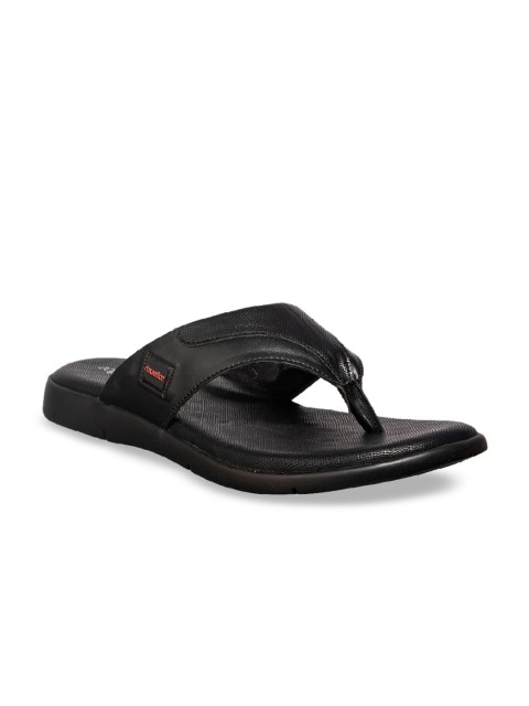

Khadims Men Black Comfort Sandals