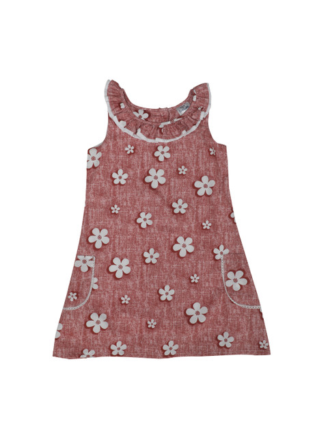 

Doodle Girls Brown Printed A-Line Dress