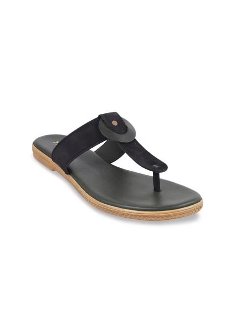 

Metro Women Black & Green Colourblocked Open Toe Flats