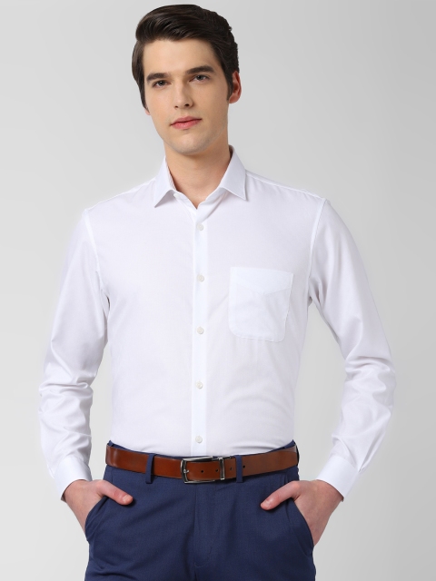 

Peter England Men White Slim Fit Solid Formal Shirt