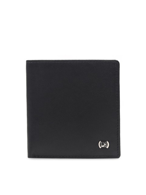 

Da Milano Men Black Solid Leather Two Fold Wallet