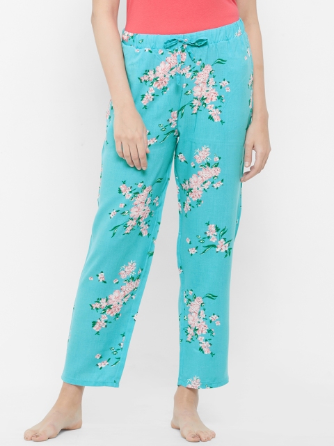 

Soie Women Blue & Pink Floral Print Lounge Pants