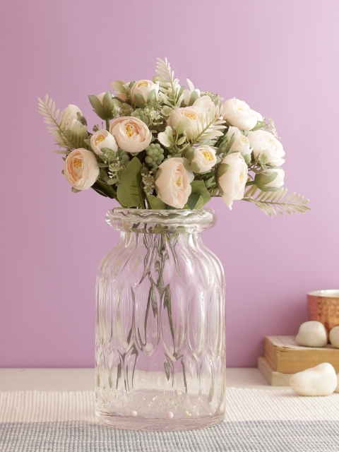 

Aapno Rajasthan Set Of 2 Cream-Coloured & Green Pacified Artificial Solanum Flowers