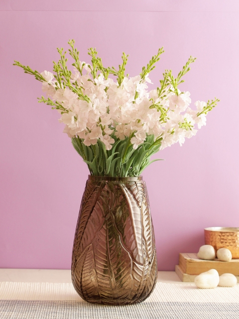 

Aapno Rajasthan Set Of 4 Pink & Green Enchanting Artificial Hyacinth Flowers