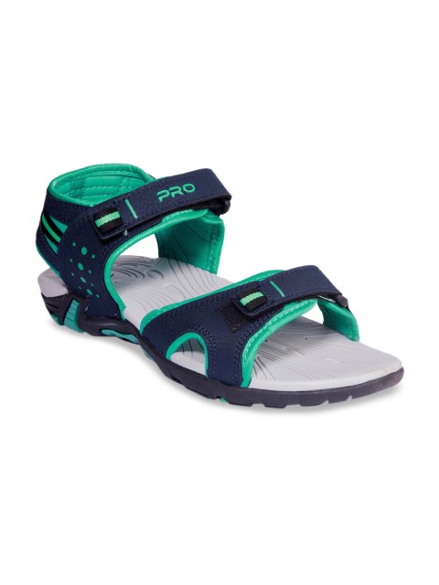

Khadims Women Navy Blue & Green Sports Sandals