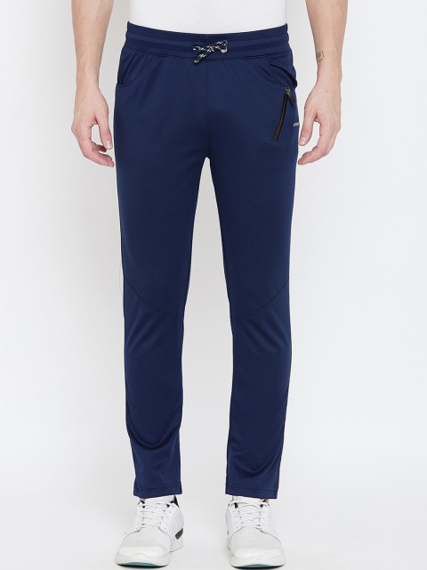 

armure Men Navy Blue Solid Slim-Fit Track Pants