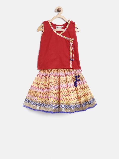 

BownBee Girls Ready to Wear Lehenga with Blouse, Multi