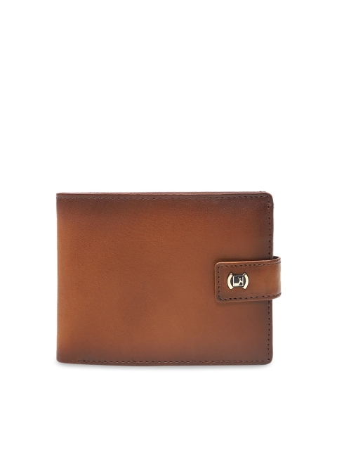 

Da Milano Men Brown Solid Leather Two Fold Wallet