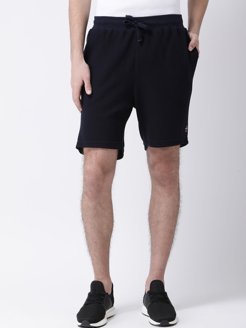 

Club York Men Navy Blue Solid Regular Fit Regular Shorts