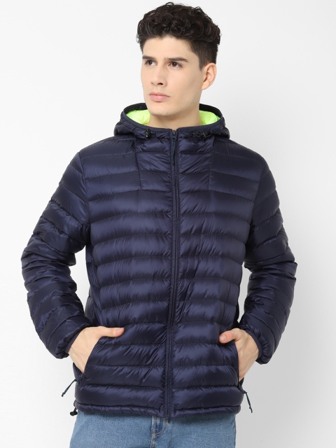 

AMERICAN EAGLE OUTFITTERS Men Blue Solid Puffer Jacket