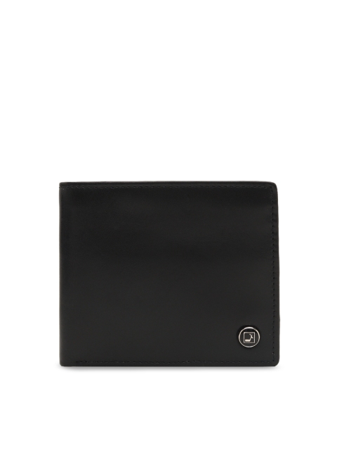 

Da Milano Men Black Solid Genuine Leather Two Fold Wallet