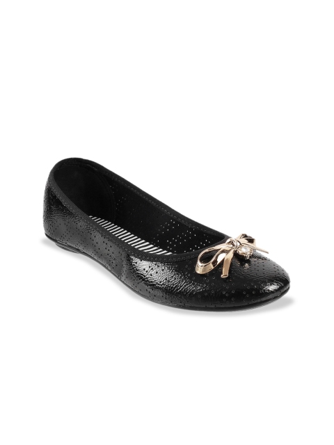

Metro Women Black Embellished Ballerinas