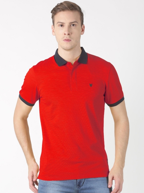 

BLACK BUCK Men Red Solid Polo Collar T-shirt