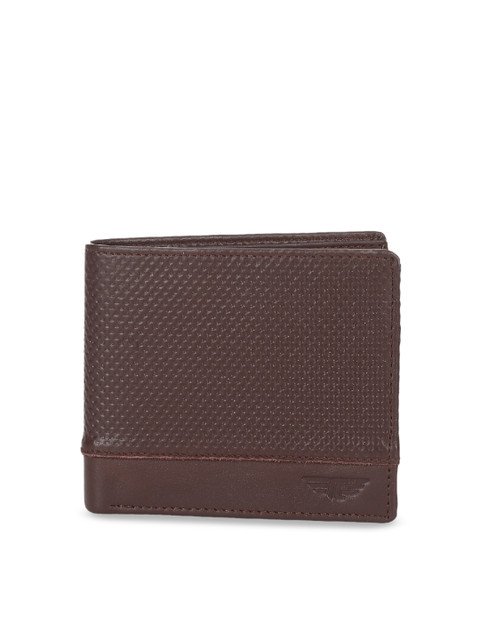 

Red Tape Men Coffee Brown Textured Leather Two Fold Wallet