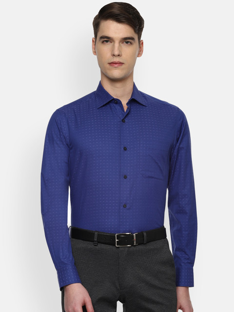 

Louis Philippe Men Blue Printed Regular Fit Formal Shirt