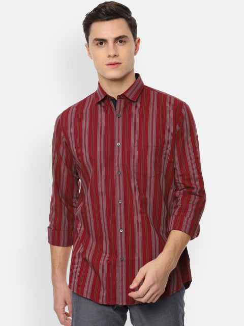 

Van Heusen Sport Men Red & Grey Slim Fit Striped Casual Shirt